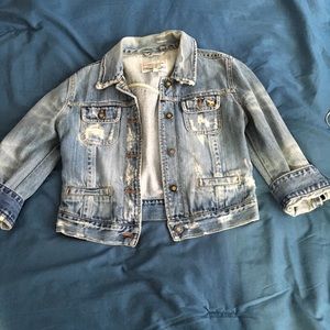 Abercrombie crop jean jacket